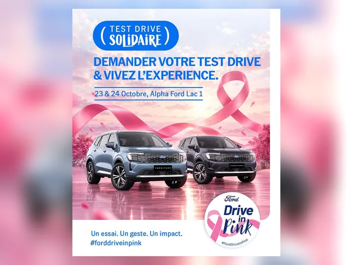 Test Drive Solidaire chez Alpha Ford : essayez le Ford Territory pour Octobre Rose