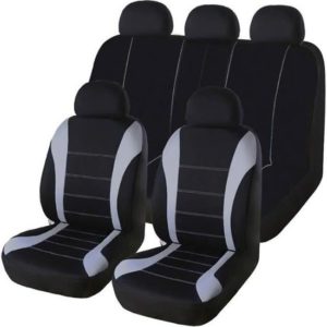 9Pcs/set Ensemble de Housse de Siège de Voiture pour Siège Avant Universel Gris